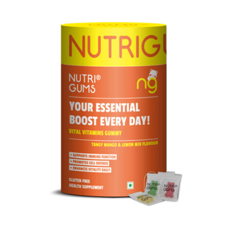 NutriGums Vital Vitamins Gummies – Mango & Lemon Flavour Immune Support