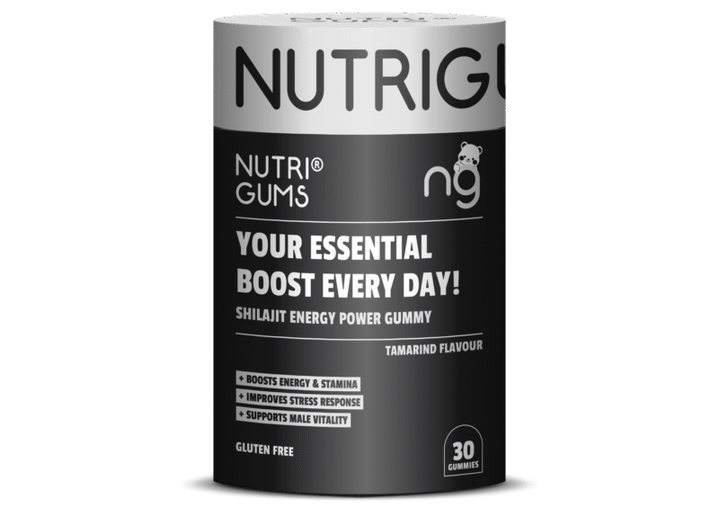 NutriGums Shilajit Energy Power Gummy – Tamarind Flavour | Daily Energy Booster for Men
