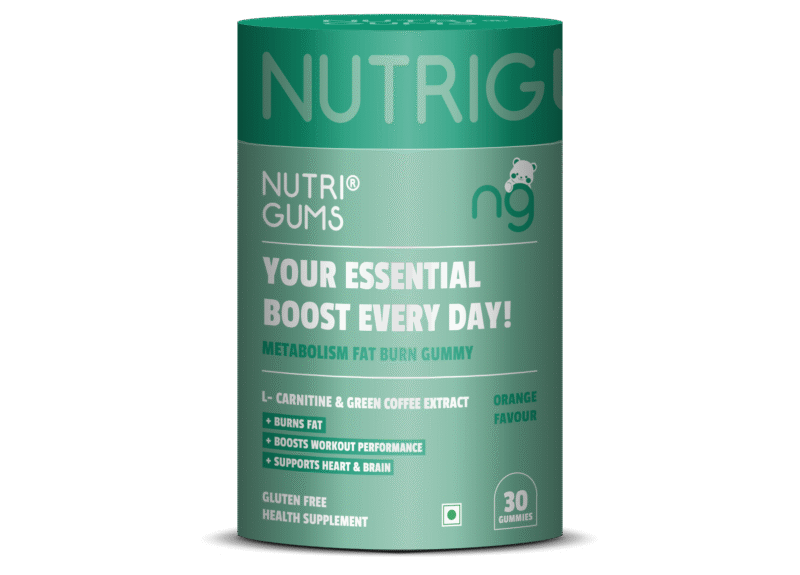 NutriGums Fat Burn Gummies – L-Carnitine & Green Coffee for Metabolism Boost